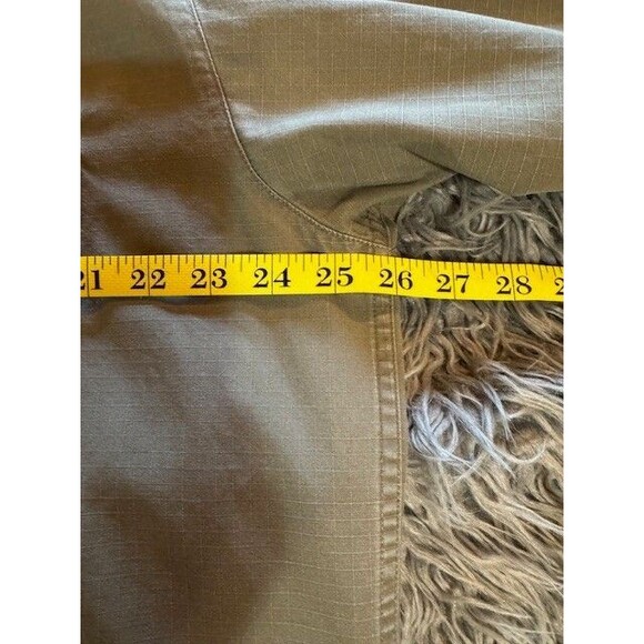 Browning Mens LRG Heavy Cotton Long Sleeve Button Front Hunting Shirt Green EUC - Picture 12 of 14